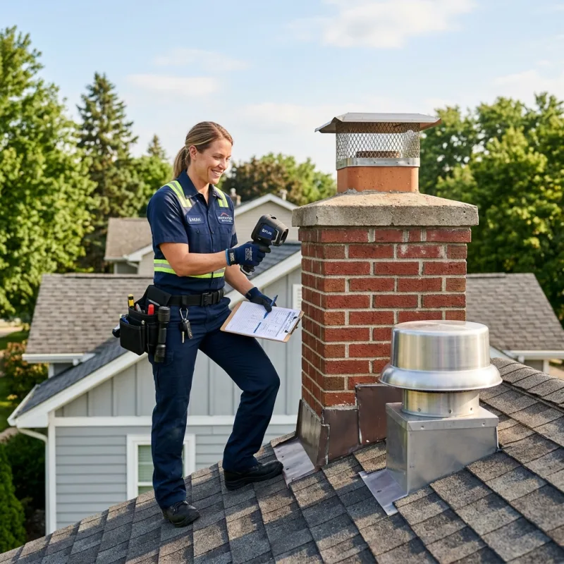 Technician inspecting a Plenty roof cavity and ductwork for a dead bird
